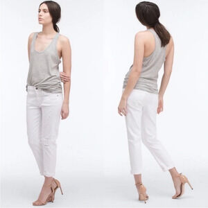 AG Ex-Boyfriend Slouchy Slim Jean White Restored Denim Casual Distress Women 28